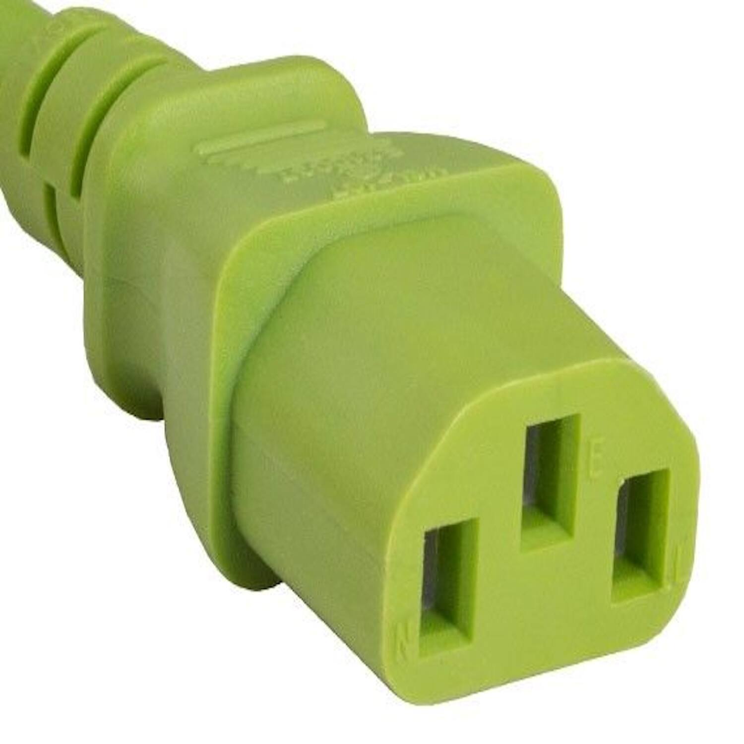 Angle. Sanoxy - SANOXY Cables and Adapters; 3ft 14 AWG 15A 250V Power Cord (IEC320 C20 to IEC320 C13), Green - Green.