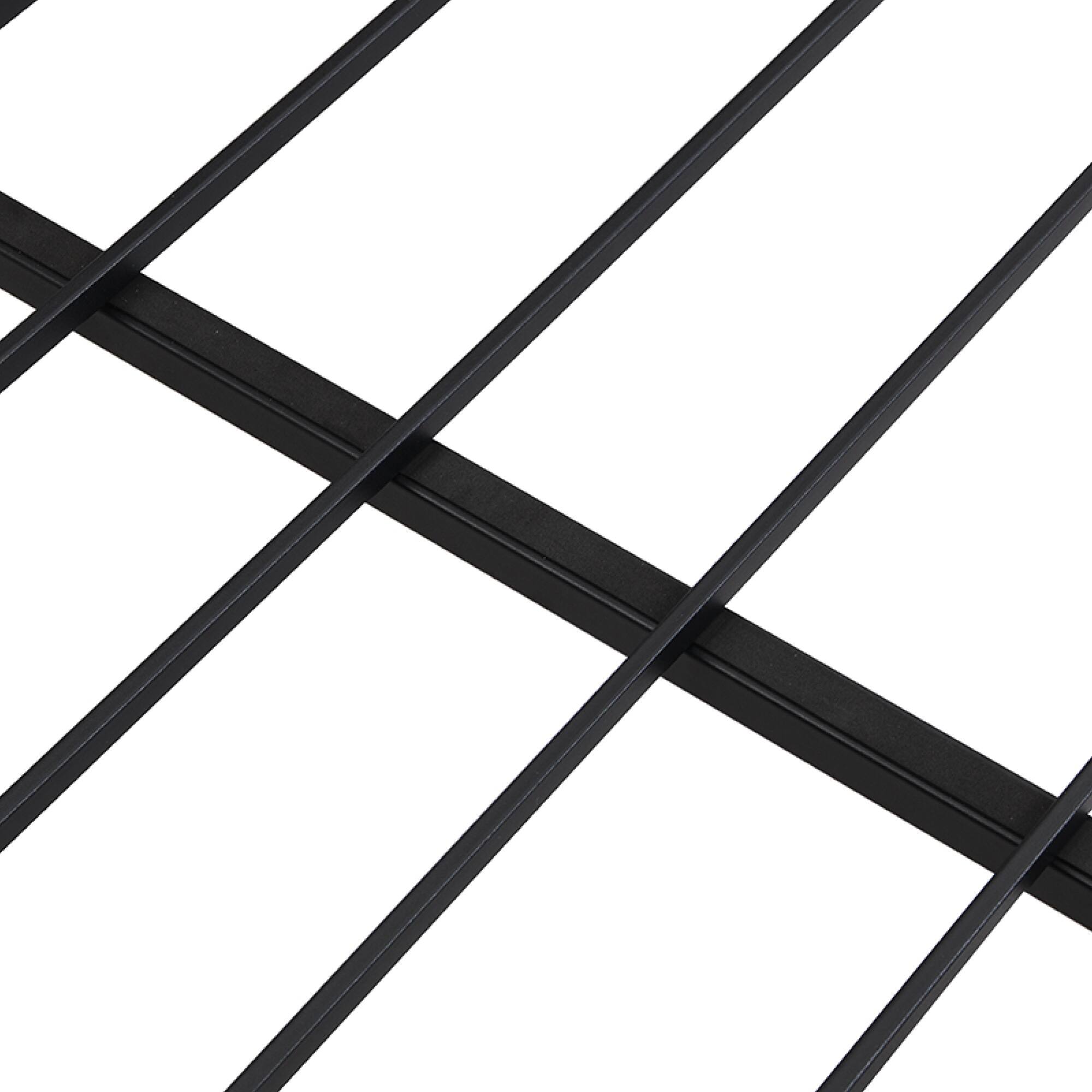 Alt View 4. GOODSILO - Full Size Storage Bed Frame with Charging Station and LED Lighting for Modern Bedrooms - Black+Brown.