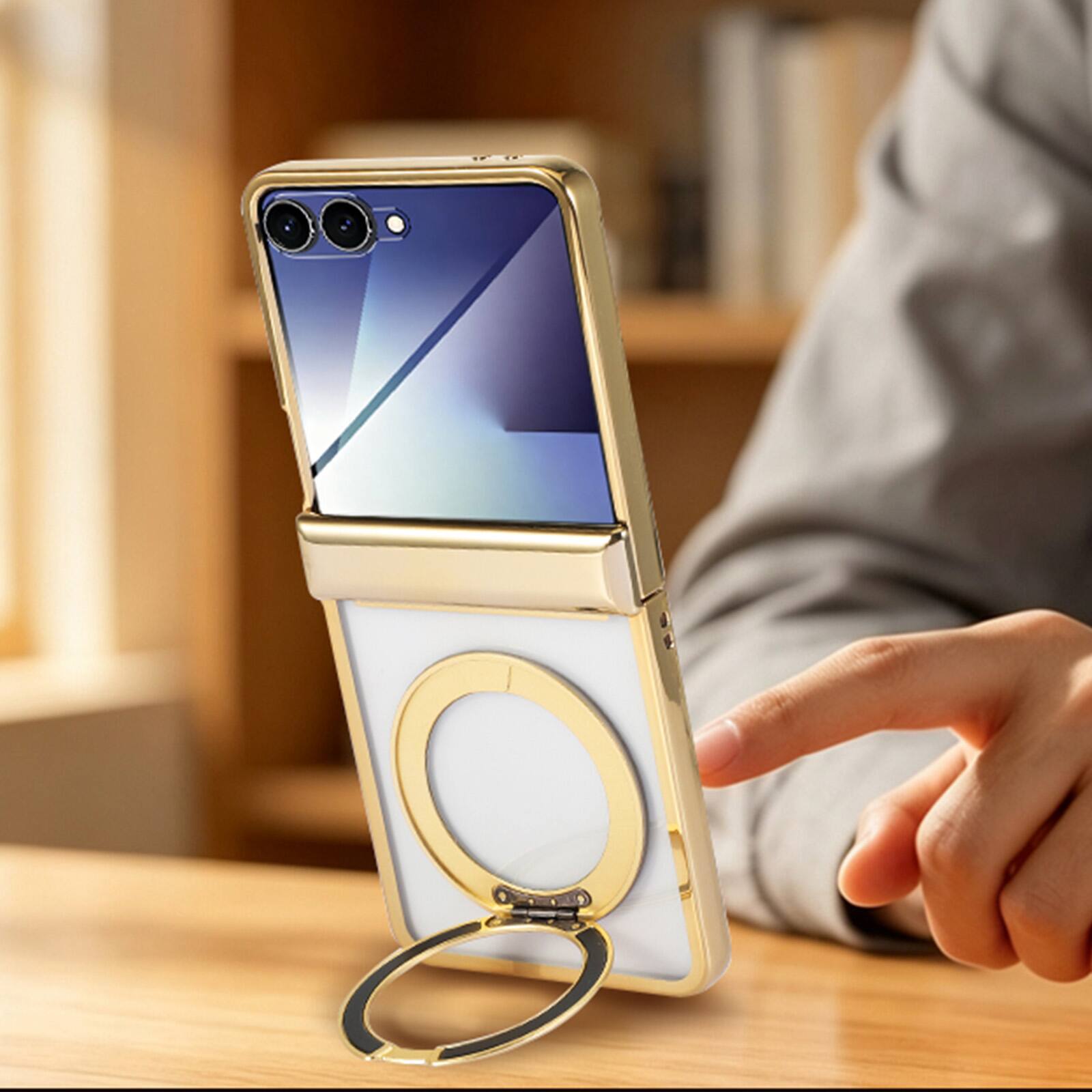 Dteck Electroplated Frame Case for Samsung Galaxy Z Flip8 with ...