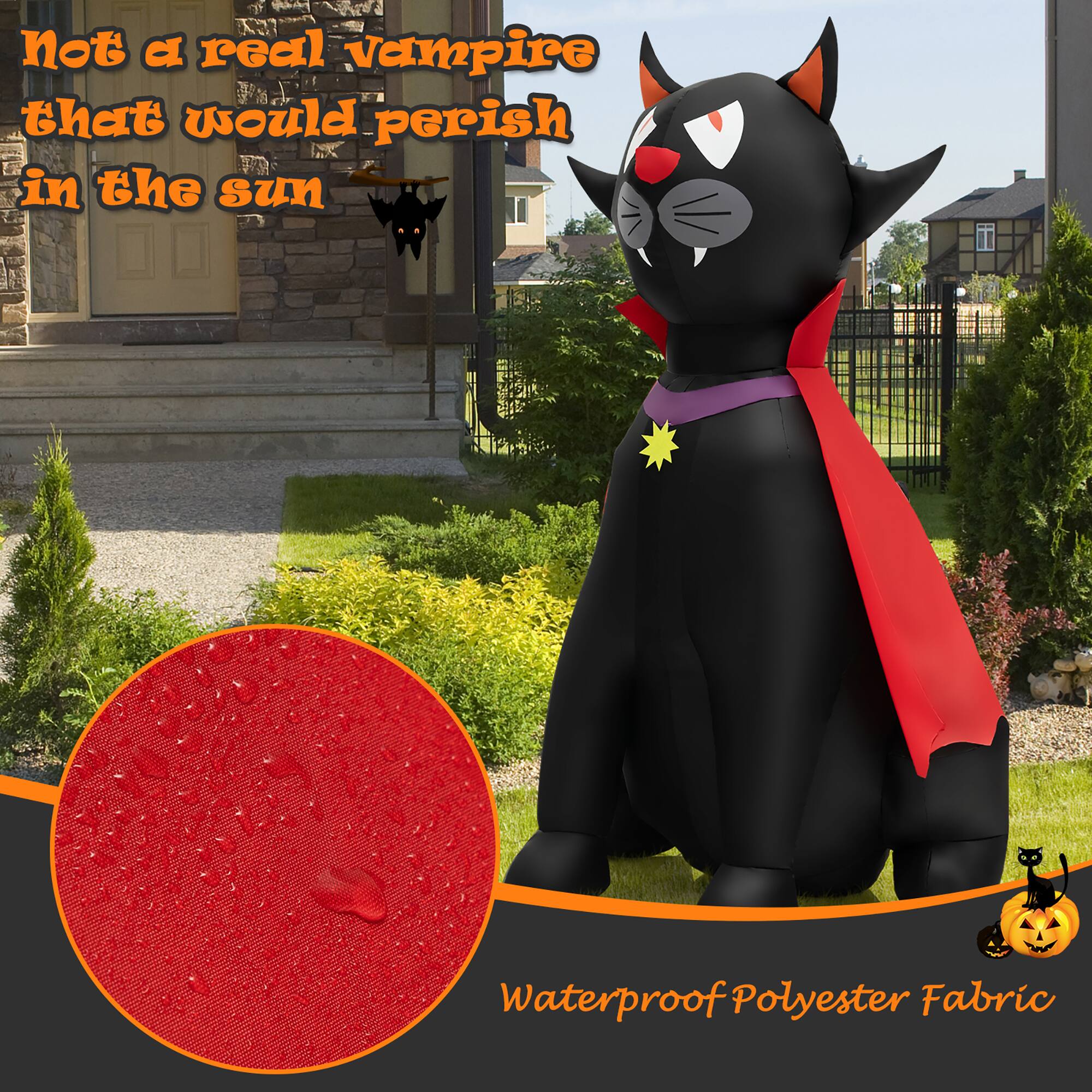 Not a real vampire that would perish in the sun. Waterproof Polyester Fabric.