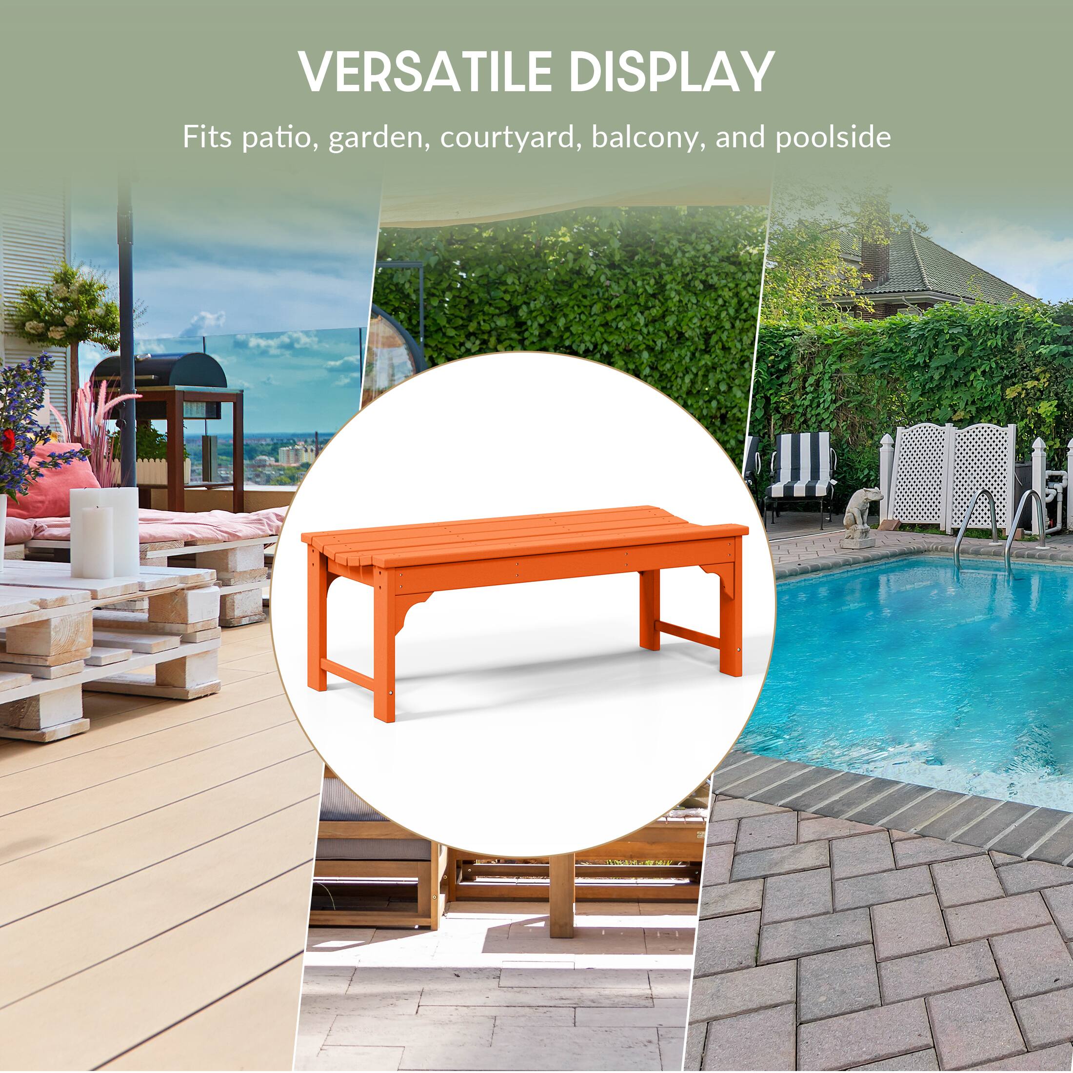 VERSATILE DISPLAY  
Fits patio, garden, courtyard, balcony, and poolside
