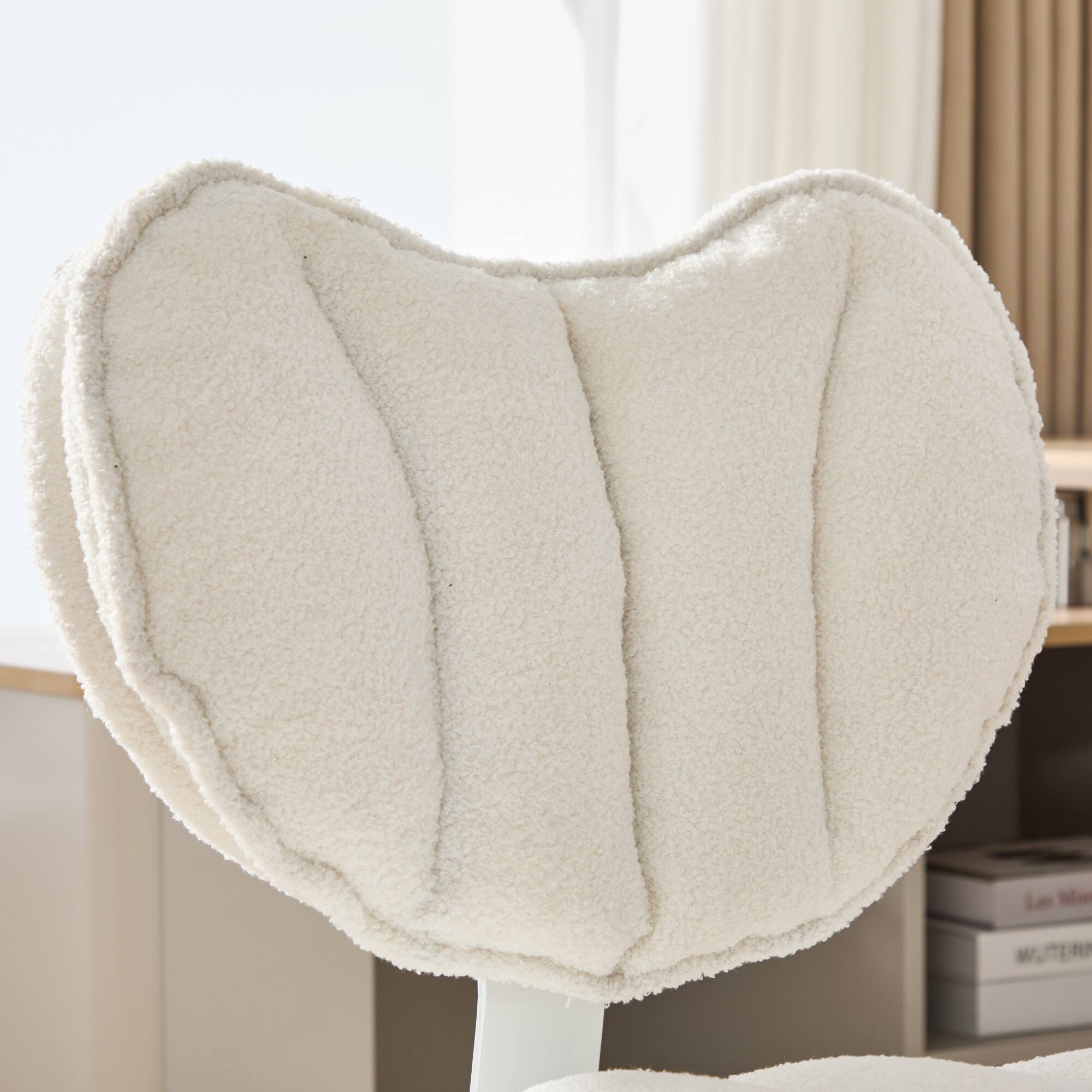 Back. Forest'nSky - Adjustable Floor Meditation Chair - Cross-Legged Stool with Lumbar Support & Double Padding,Ivory - Ivory.