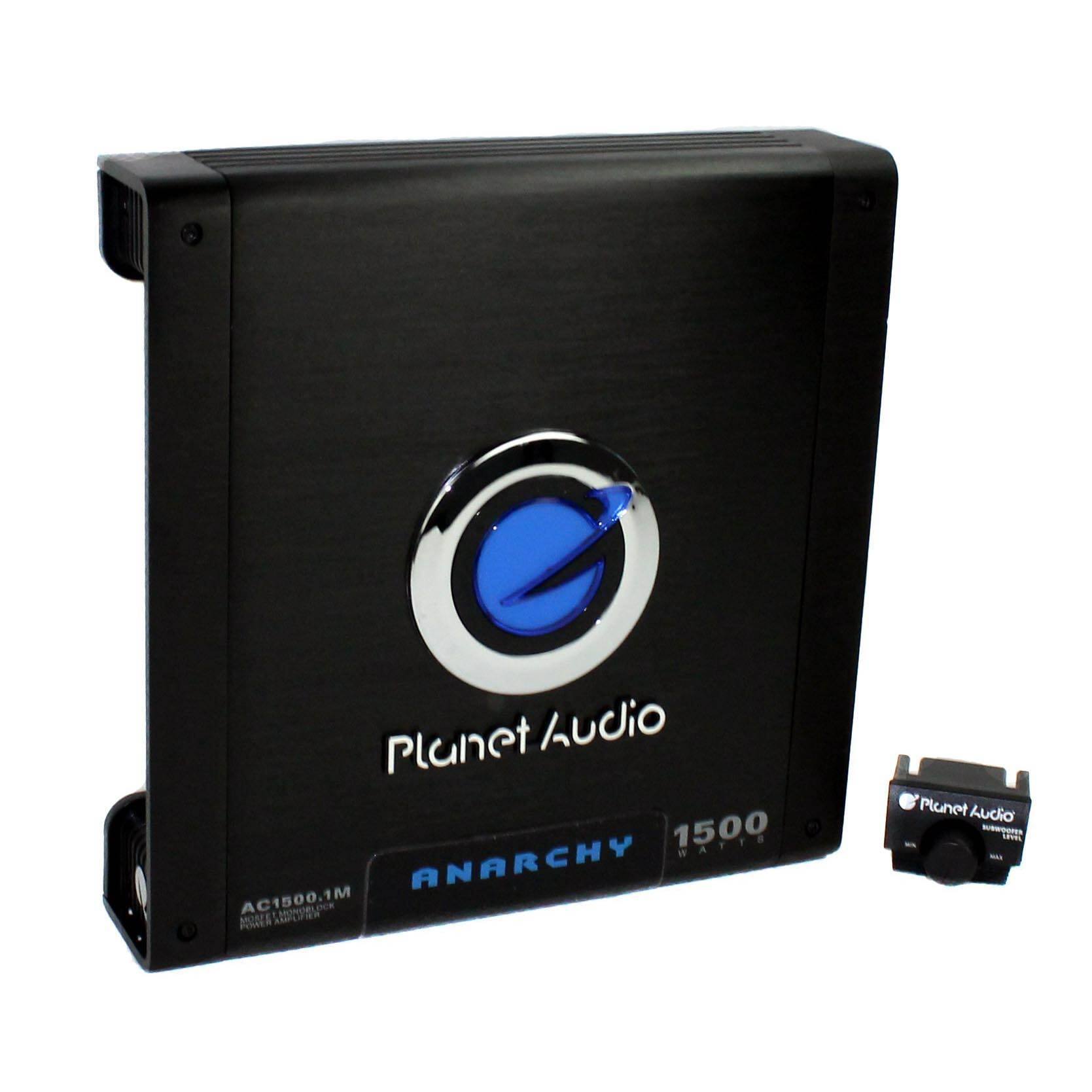 Planet Audio 1500 Watts Anarchy AC1500.1M LMonDBlock Power Amp. Planet Audio No Level.