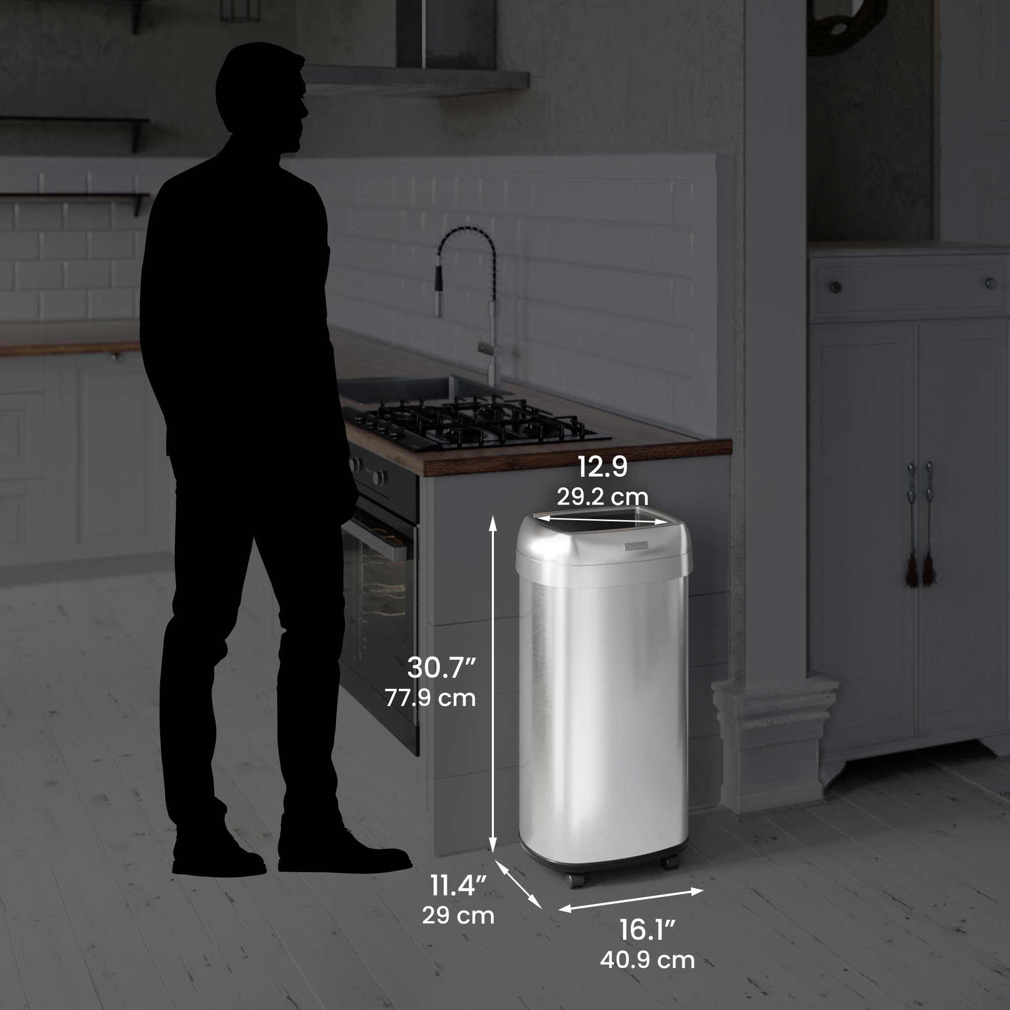 12.9 cm  
29.2 cm  
30.7"  
77.9 cm  
11.4"  
29 cm  
16.1"  
40.9 cm