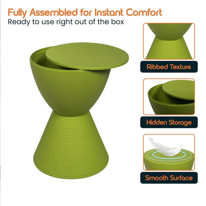 Fully Assembled for Instant Comfort  
Ready to use right out of the box  

- Ribbed Texture  
- Hidden Storage  
- Smooth Surface