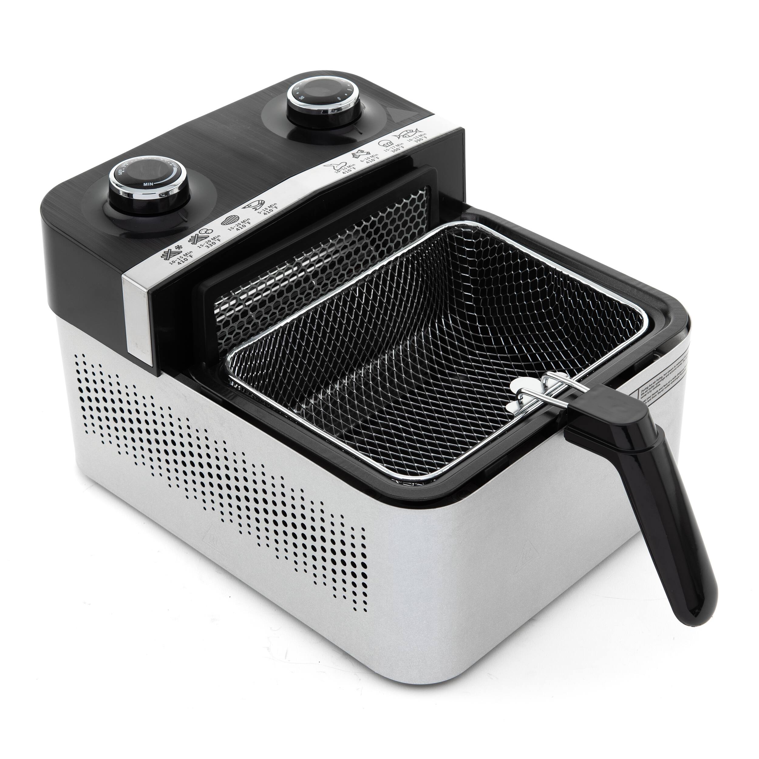 Alt View 5. Brentwood - Brentwood Select 3.4 Quart Rapid Electric Air Fryer in Stainless Steel - Silver.