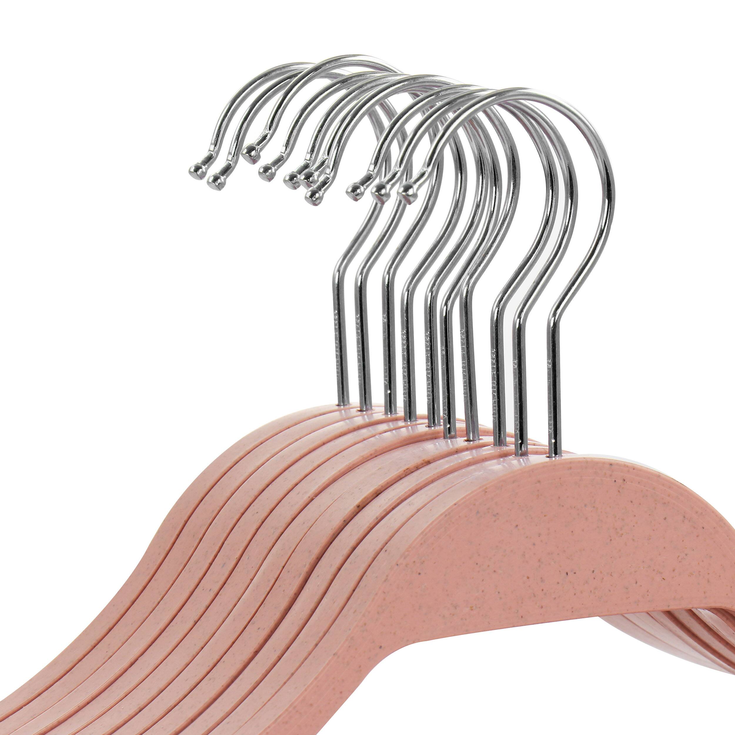 Alt View 2. Elama - Elama Home 20 Piece Biodegradable Coat Hangers in Pink - Pink.