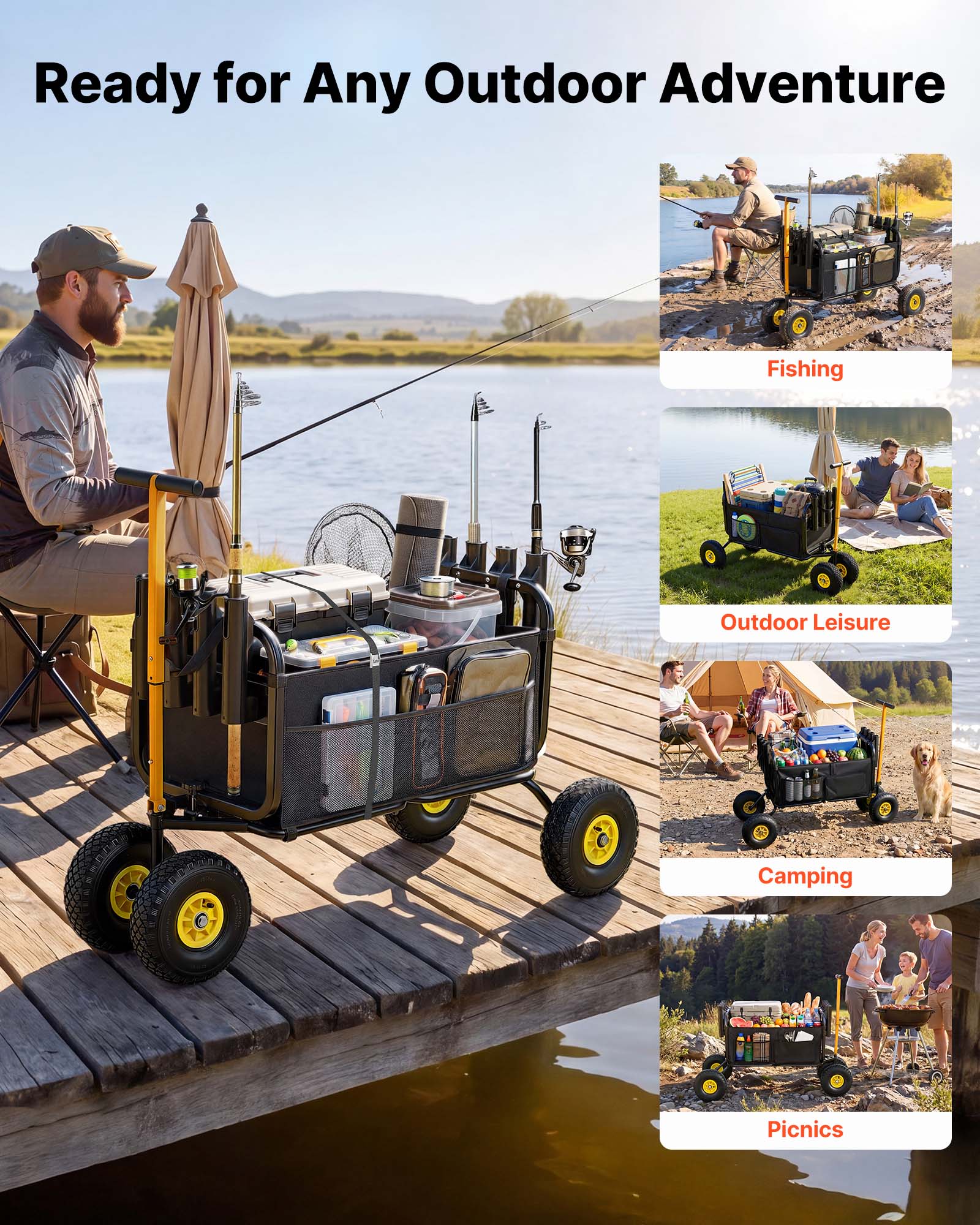 Ready for Any Outdoor Adventure  
Fishing  
Outdoor Leisure  
Camping  
Picnics