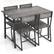 Alt View 17. Costway - 5 Piece Dining Table Set Industrial Rectangular Kitchen Table with 4 Chairs Grey - Grey.