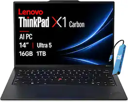 Lenovo - Upgraded - ThinkPad X1 Carbon Gen 12 14" FHD+ Laptop - AI PC - Intel Core Ultra 5 - 16GB RAM - 1TB SSD - Thunderbolt - Win11Pro - Jet Black