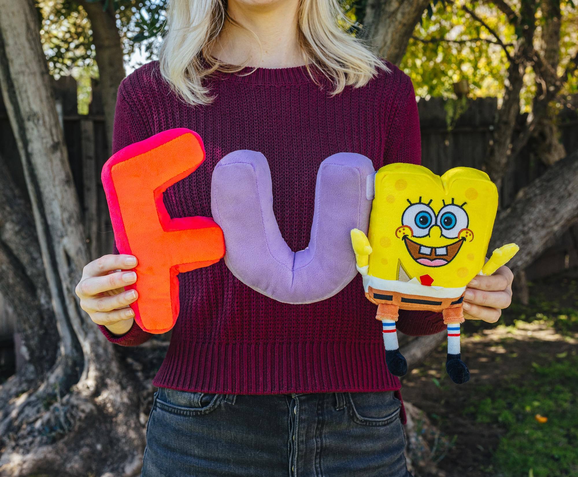Alt View 3. Nickelodeon - Nickelodeon SpongeBob SquarePants "FUN" 10-Inch Plush - Yellow.