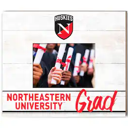 Jardine - Northeastern Huskies 13.5" x 11.5" Grad Frame - White