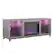 Front. Ameriwood Home - Lumina Deluxe Fireplace TV Stand (70”) - Light Walnut.