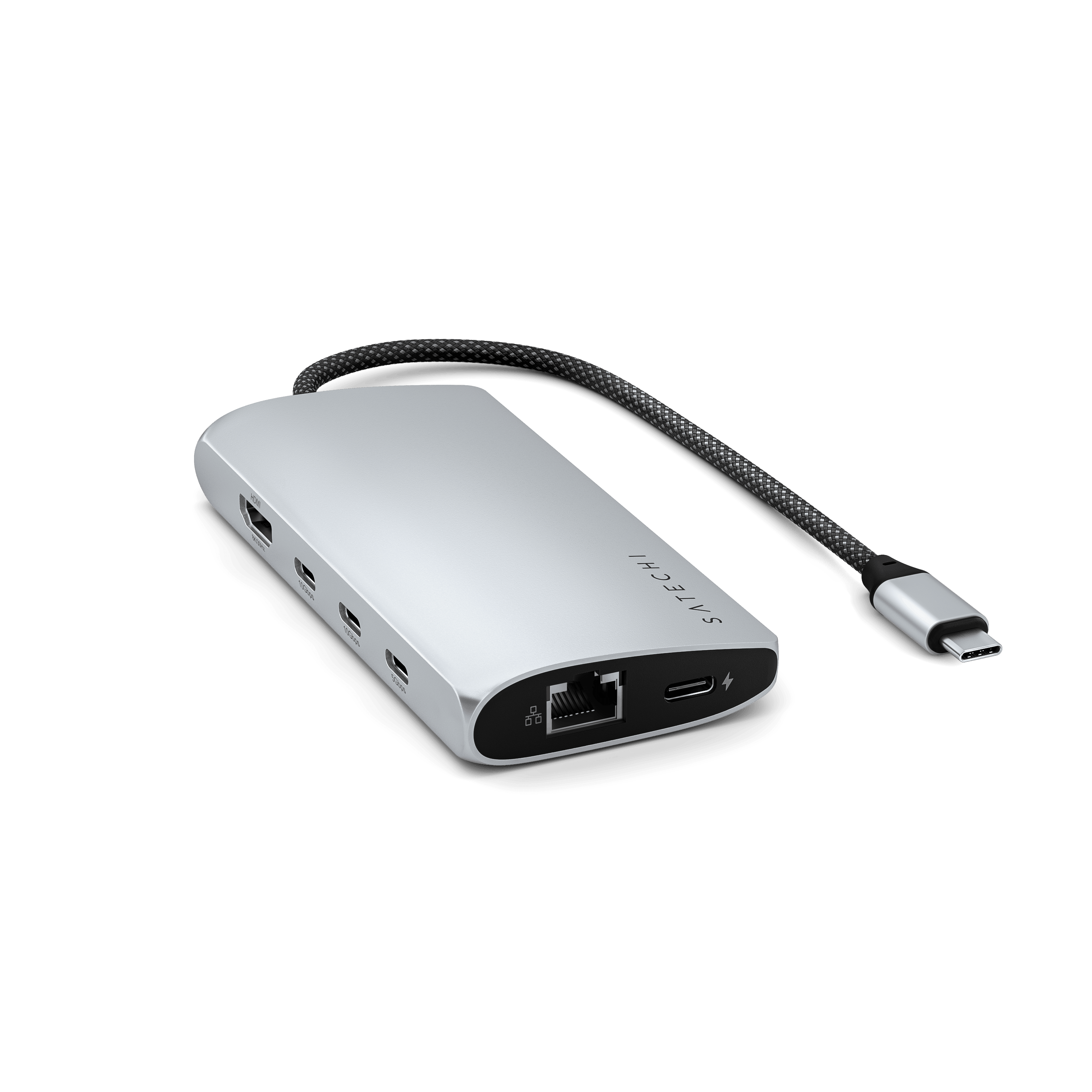 Alt View 6. Satechi - USB-C Multiport Adapter 8K With Ethernet V3 - Space Gray.