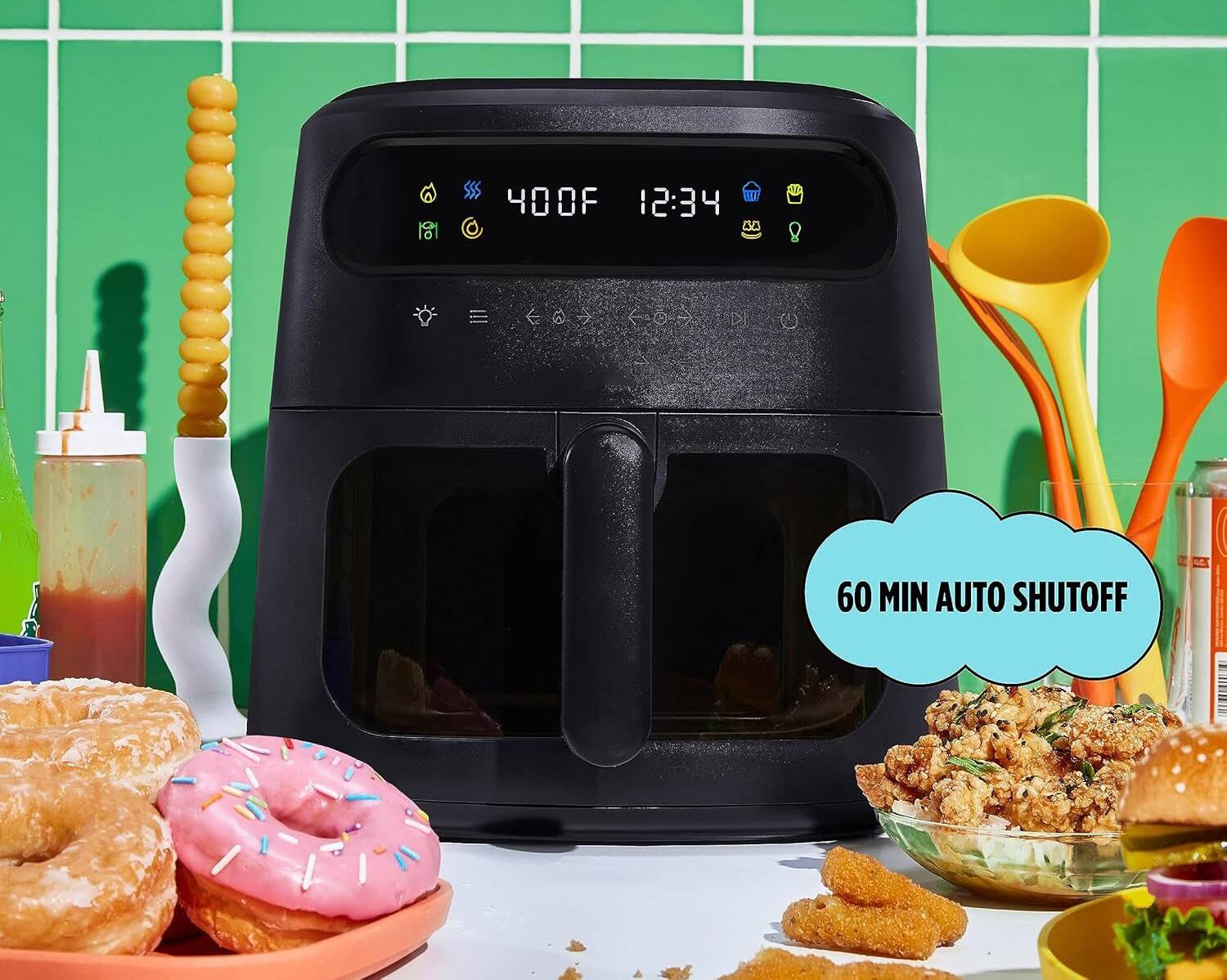 81 SSS 400F 12:34 50 > <O V D 60 MIN AUTO SHUTOFF