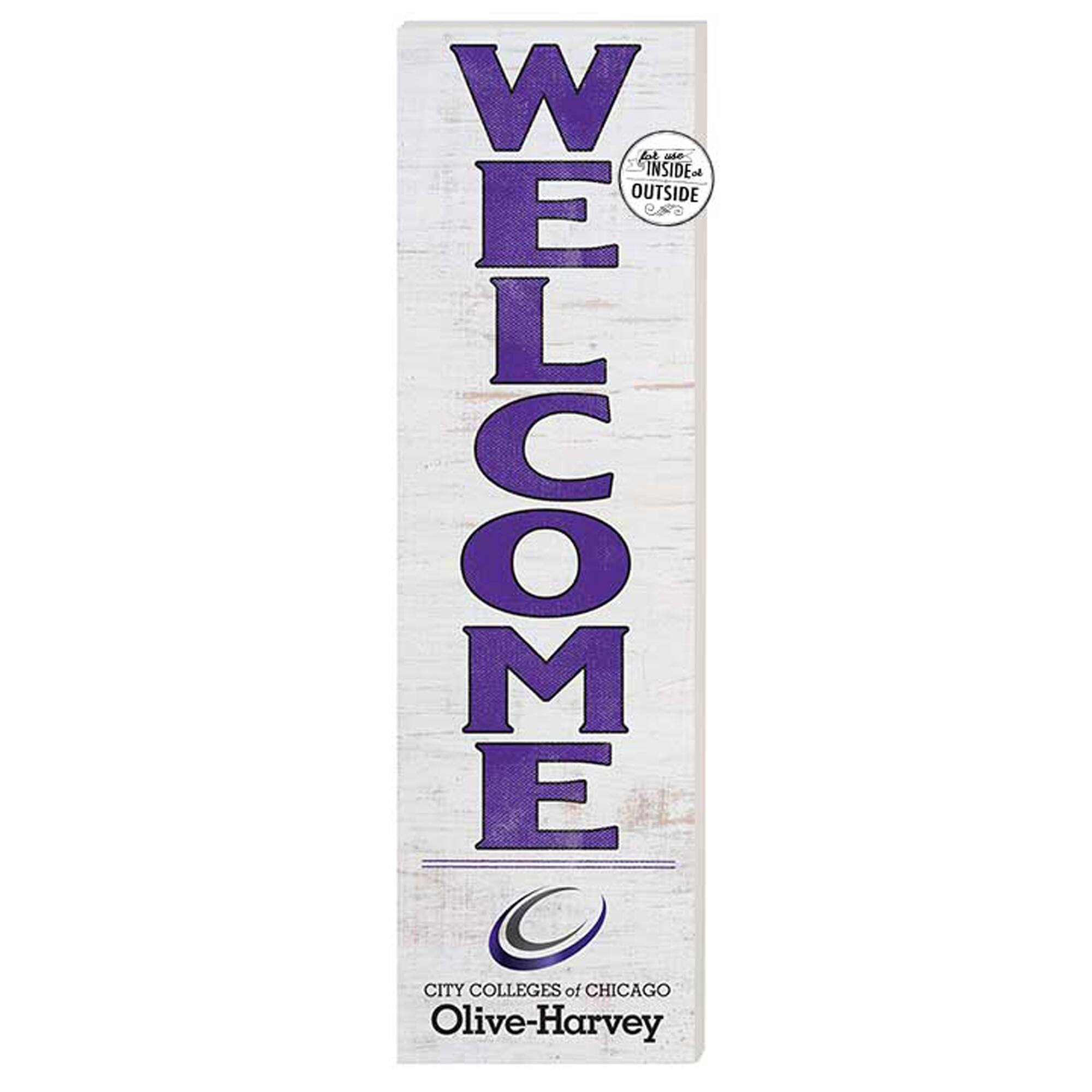 Olive-Harvey College Purple Panthers 10'' x 35'' Indoor/Outdoor Welcome Sign