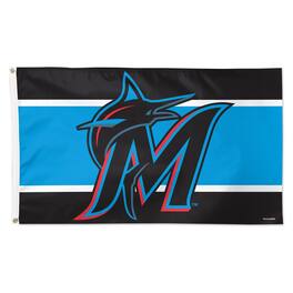 WinCraft - Miami Marlins 3' x 5' Horizontal Stripe Deluxe Single-Sided Flag - Multicolor