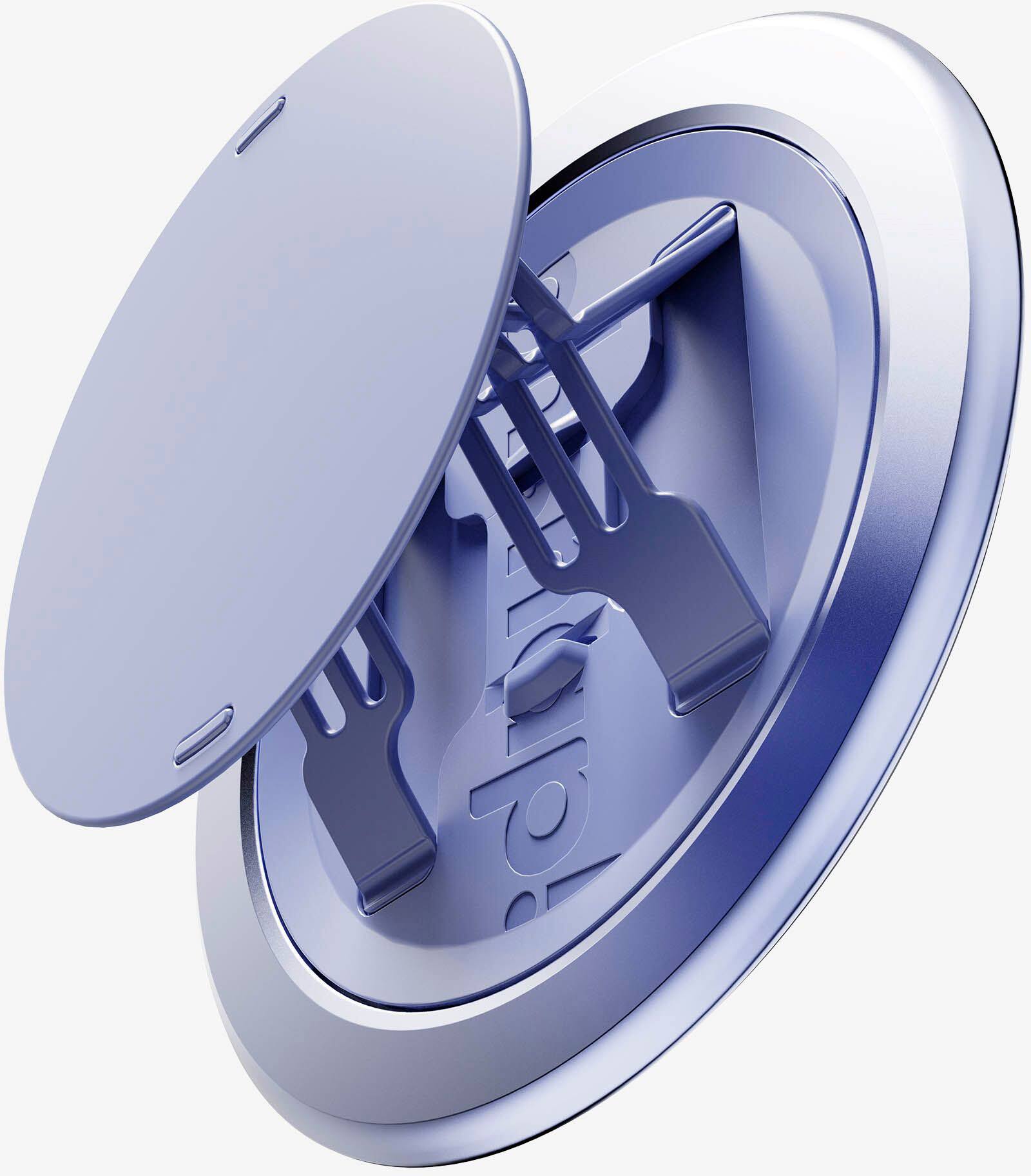 Left. OhSnap - Snap Magnetic UltraThin Universal Phone Grip and Stand with MagSafe Charge- Thru for Apple iPhones/Universal - Crushed Orchid.