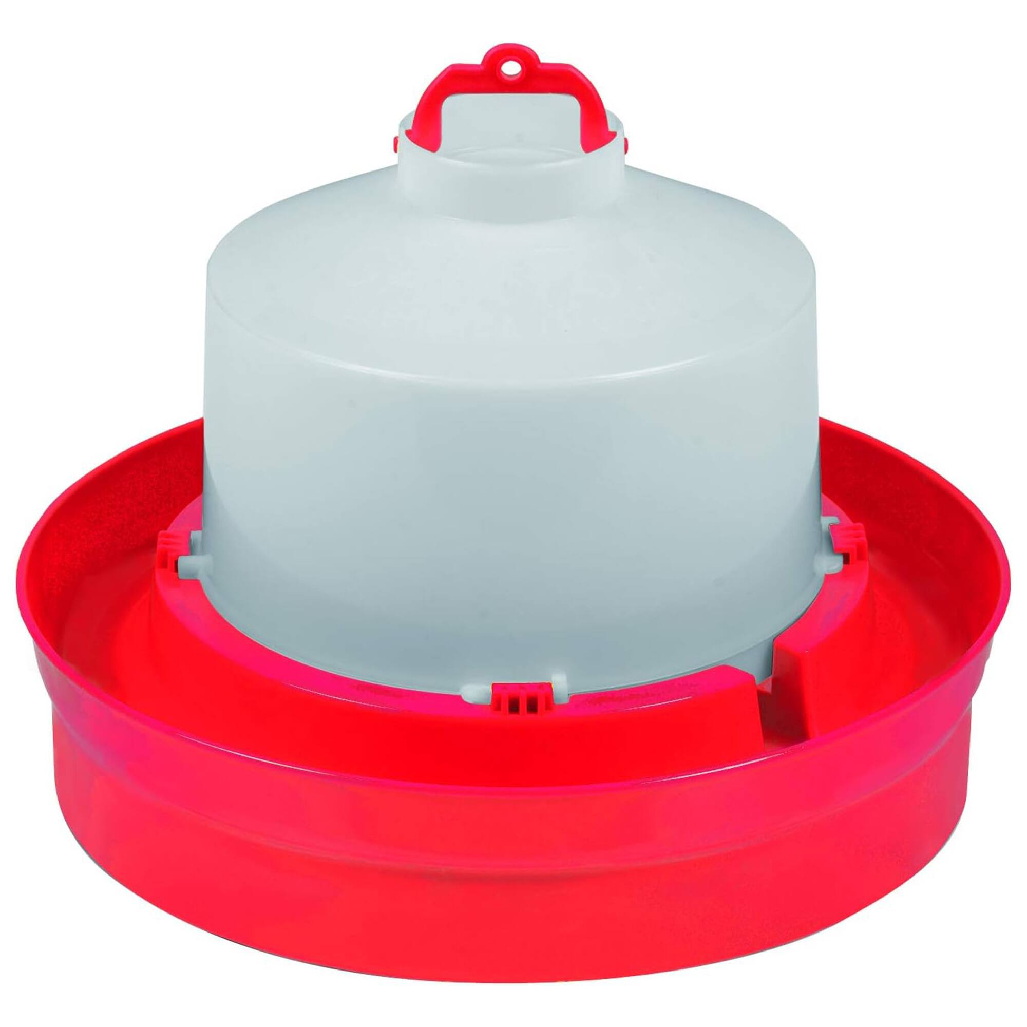 Front. Little Giant - Little Giant Deep Base Poultry Waterer w/ Handle, Chickens & Birds, 1 Gal, Red - RED/WHITE.