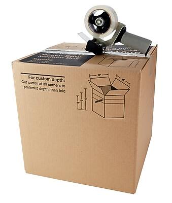 For custom depth:
Cut carton at all corners to preferred depth, then fold