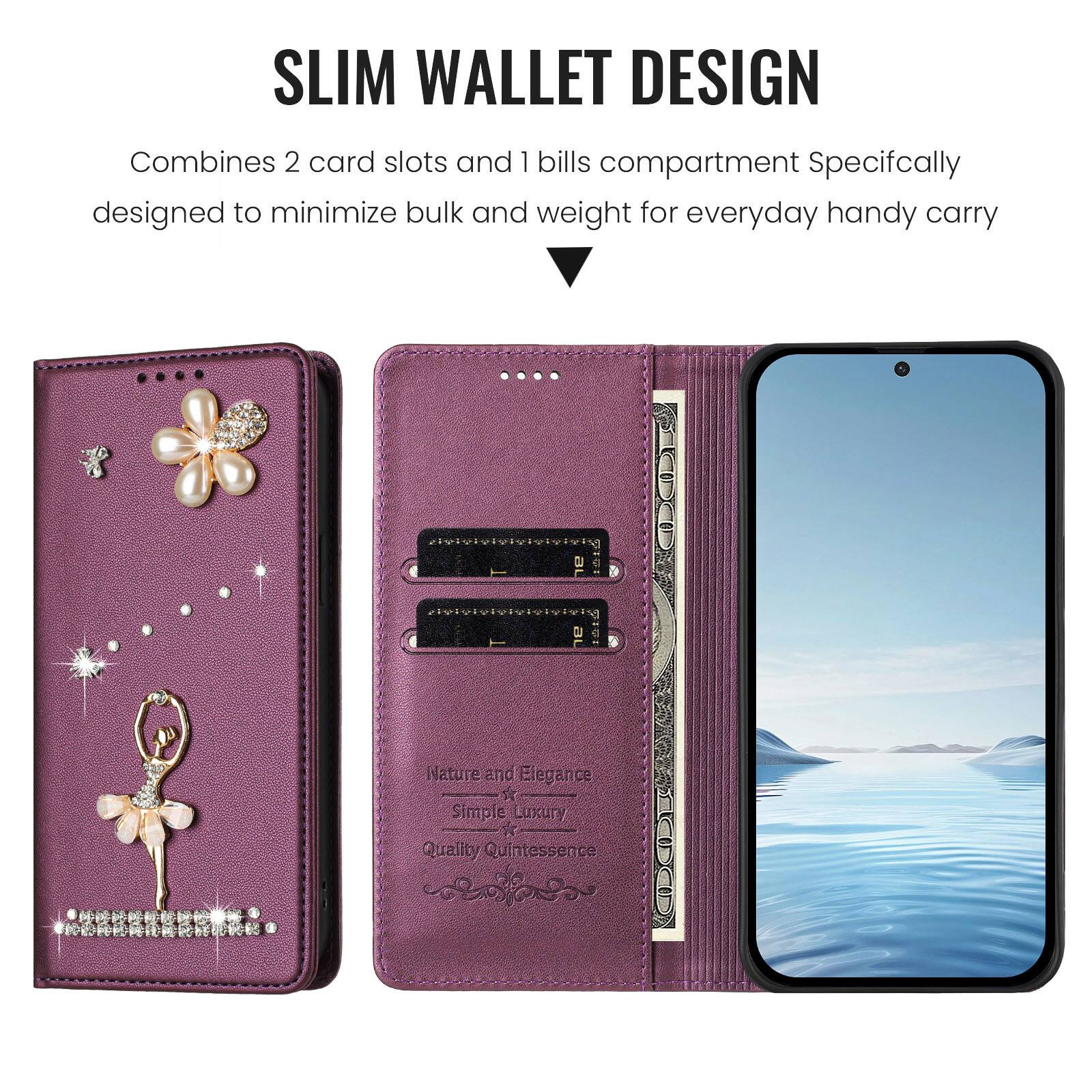 SLIM WALLET DESIGN  
Combines 2 card slots and 1 bills compartment  
Specifically designed to minimize bulk and weight for everyday handy carry  

Nature and Elegance  
Simple Luxury  
Quality Quintessence