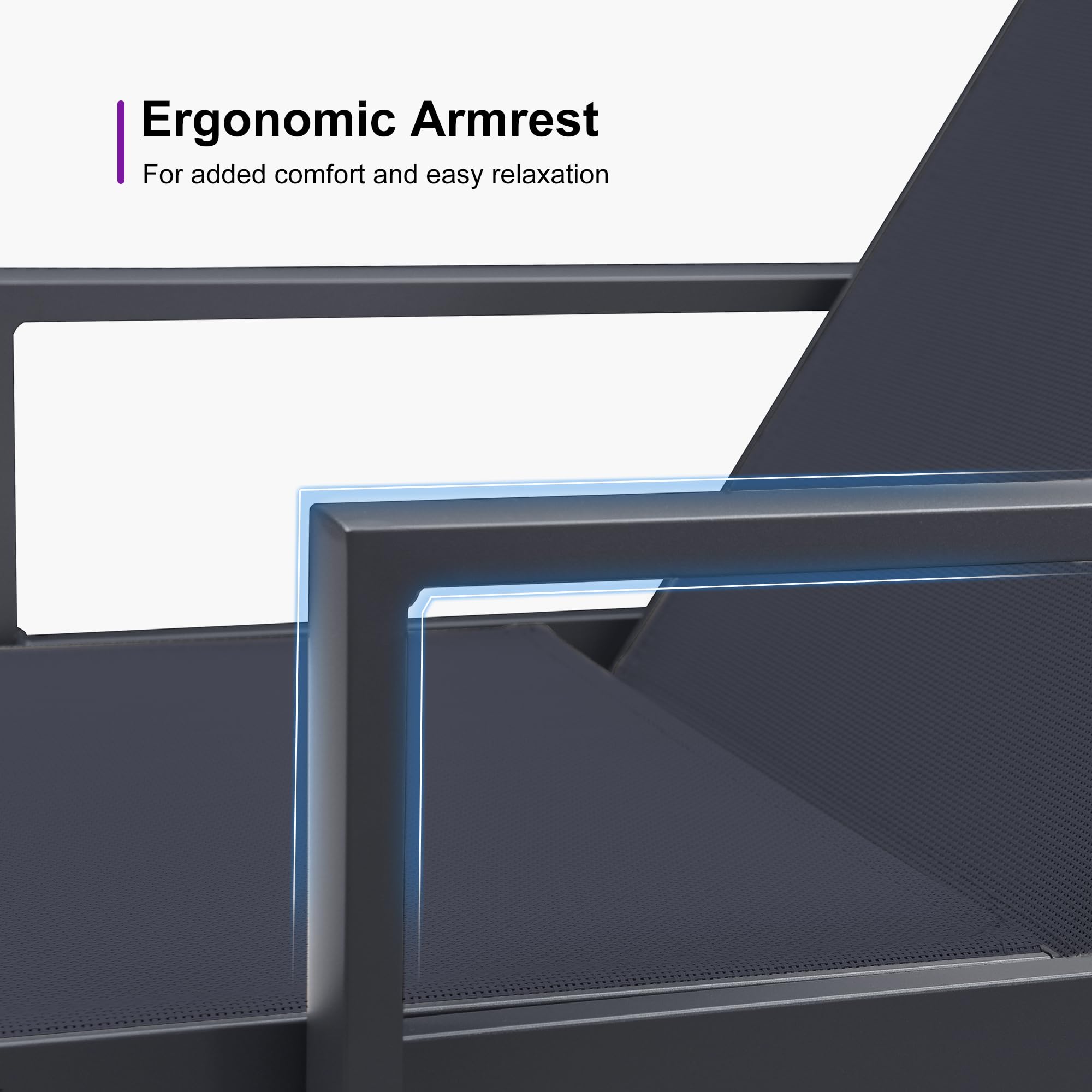 Ergonomic Armrest  
For added comfort and easy relaxation
