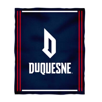 Front. Vive La Fete - Duquesne Dukes 36'' x 48'' Big Mascot Blanket - Blue.