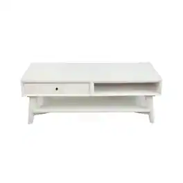 Manhattan Lane - Coffee Table with 1 Drawer and Open Shelf - White