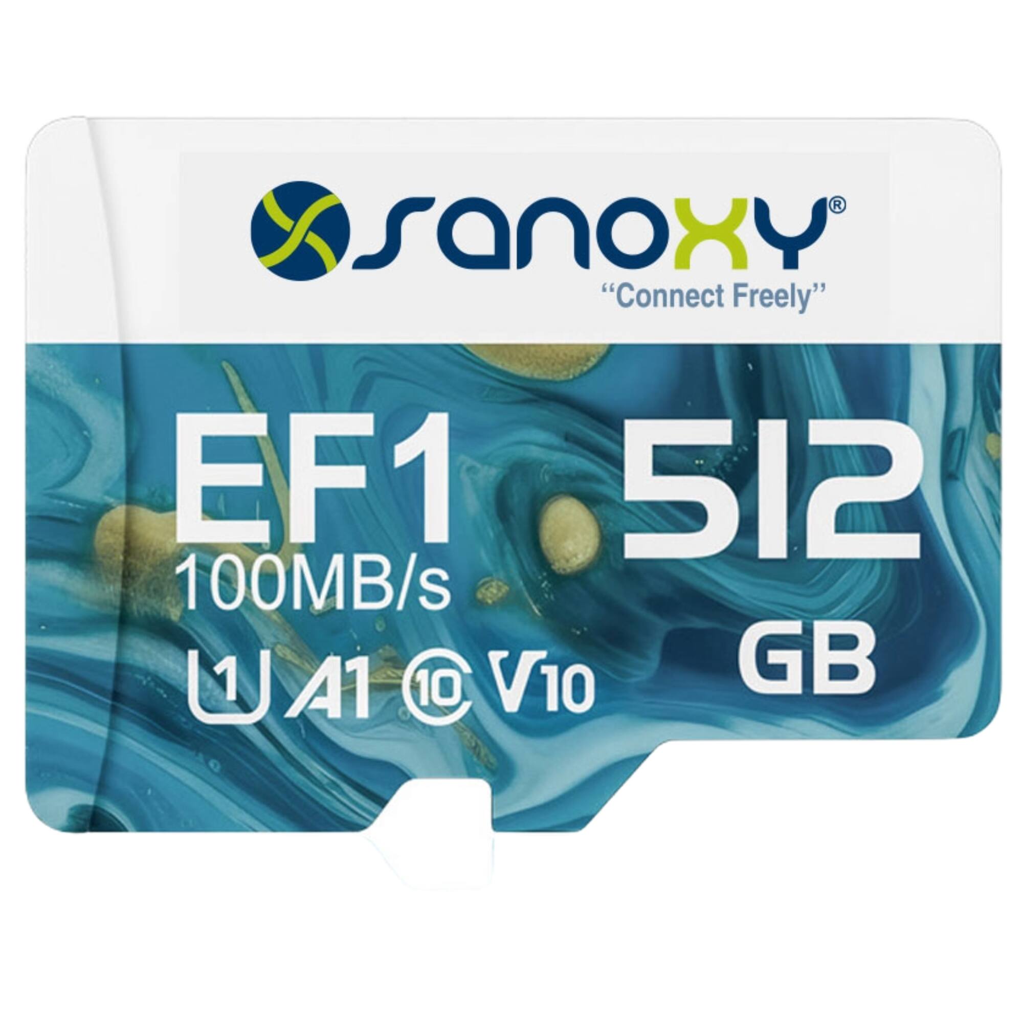 SanoxY  
"Connect Freely"  
EF1 512 GB  
100MB/s  
U1 A1 10 V10