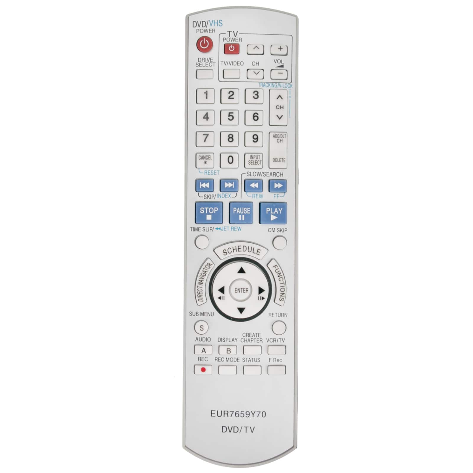 WINFLIKE - New EUR7659Y70 Remote Control Replace fit for Panasonic DVD VCR Recorder