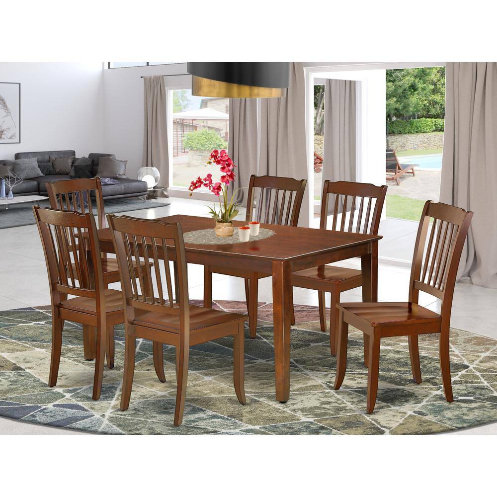 Left. East West Furniture - Dining Room Set Mahogany - Brown.