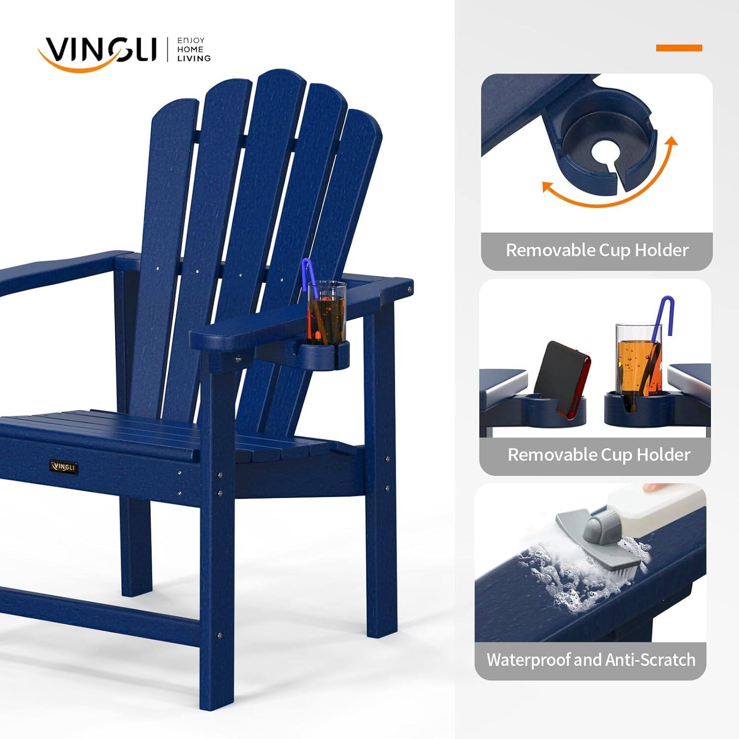 ENJOY VINGLI | HOME LIVING  
Removable Cup Holder  
Waterproof and Anti-Scratch
