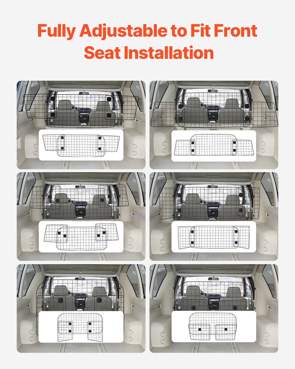 Fully Adjustable to Fit Front Seat Installation