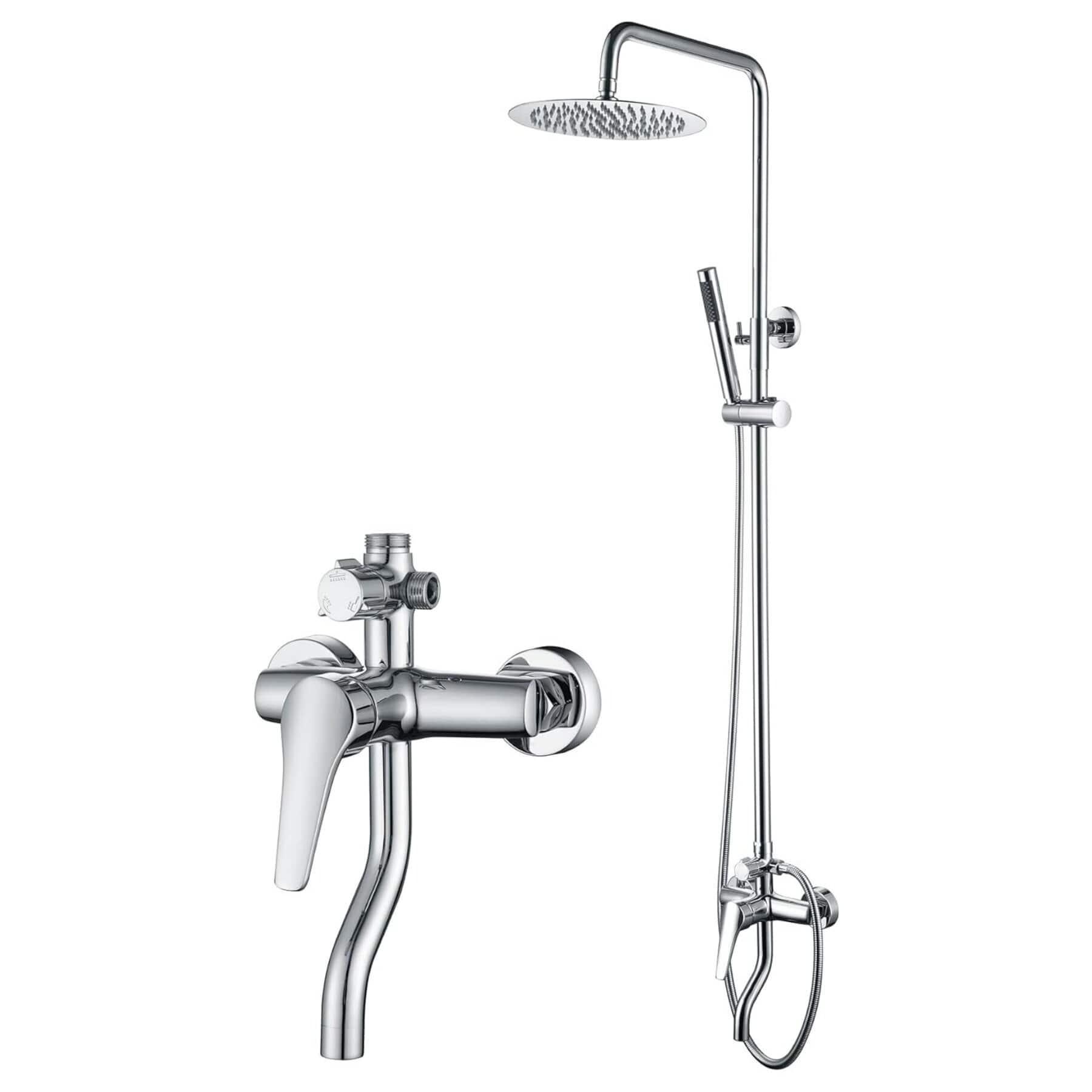 Dazzed Corner - Outdoor Shower Fixtures,Handheld High Pressure Shower Head - Chrome