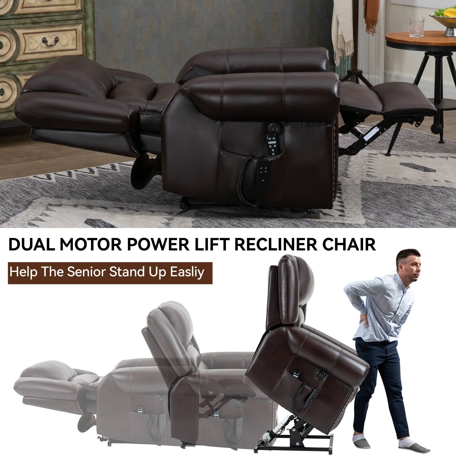 DUAL MOTOR POWER LIFT RECLINER CHAIR
Help The Senior Stand Up Easily
