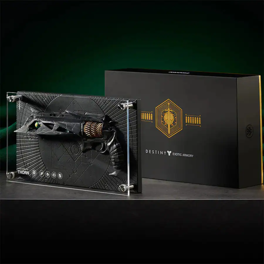 Higher Destiny Collection Numskull Destiny Exotic Armory Collection ‘Thorn’ 12” Replica Plaque ...
