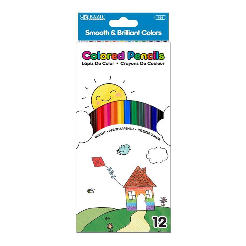 83 BAZIC  
Smooth & Brilliant Colors  
Colored Pencils  
Lápiz De Color • Crayons De Couleur  
PRE-SHARPENED  
INTENSE BRIGHT COLOR  
12