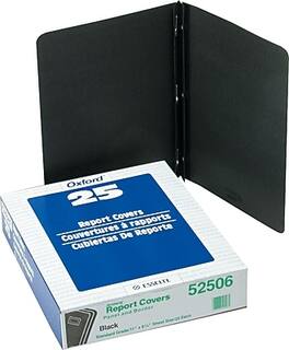 Oxford - Embossed Report Cover, Letter Size, 25/Box - Black