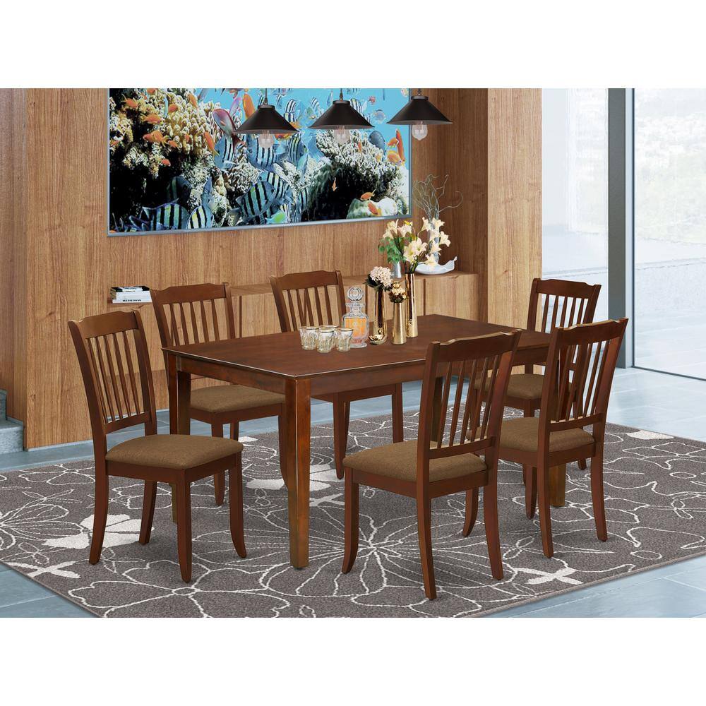 Left. East West Furniture - Dining Room Set Mahogany - Brown.