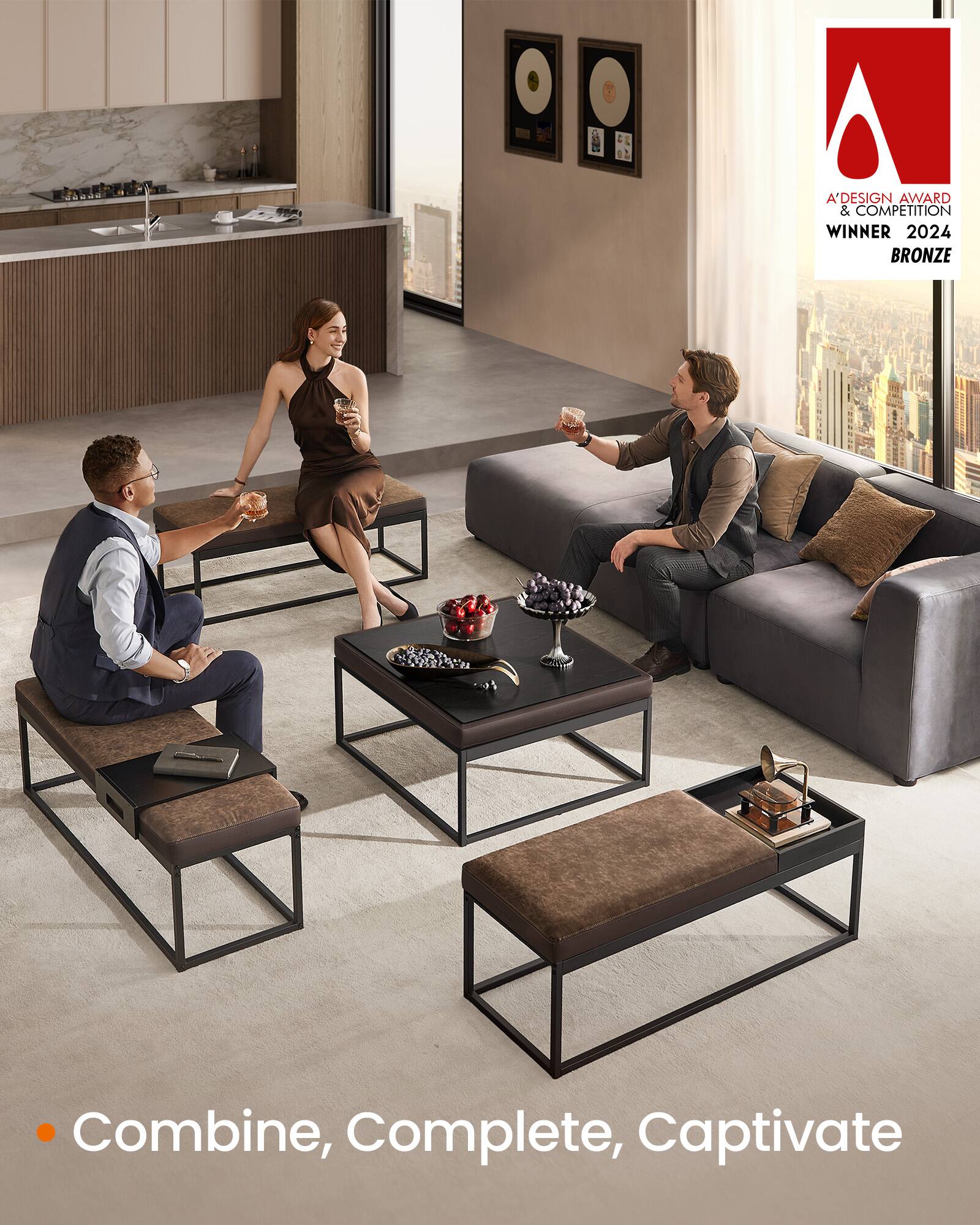 A'DESIGN AWARD & COMPETITION WINNER 2024 BRONZE

Combine, Complete, Captivate