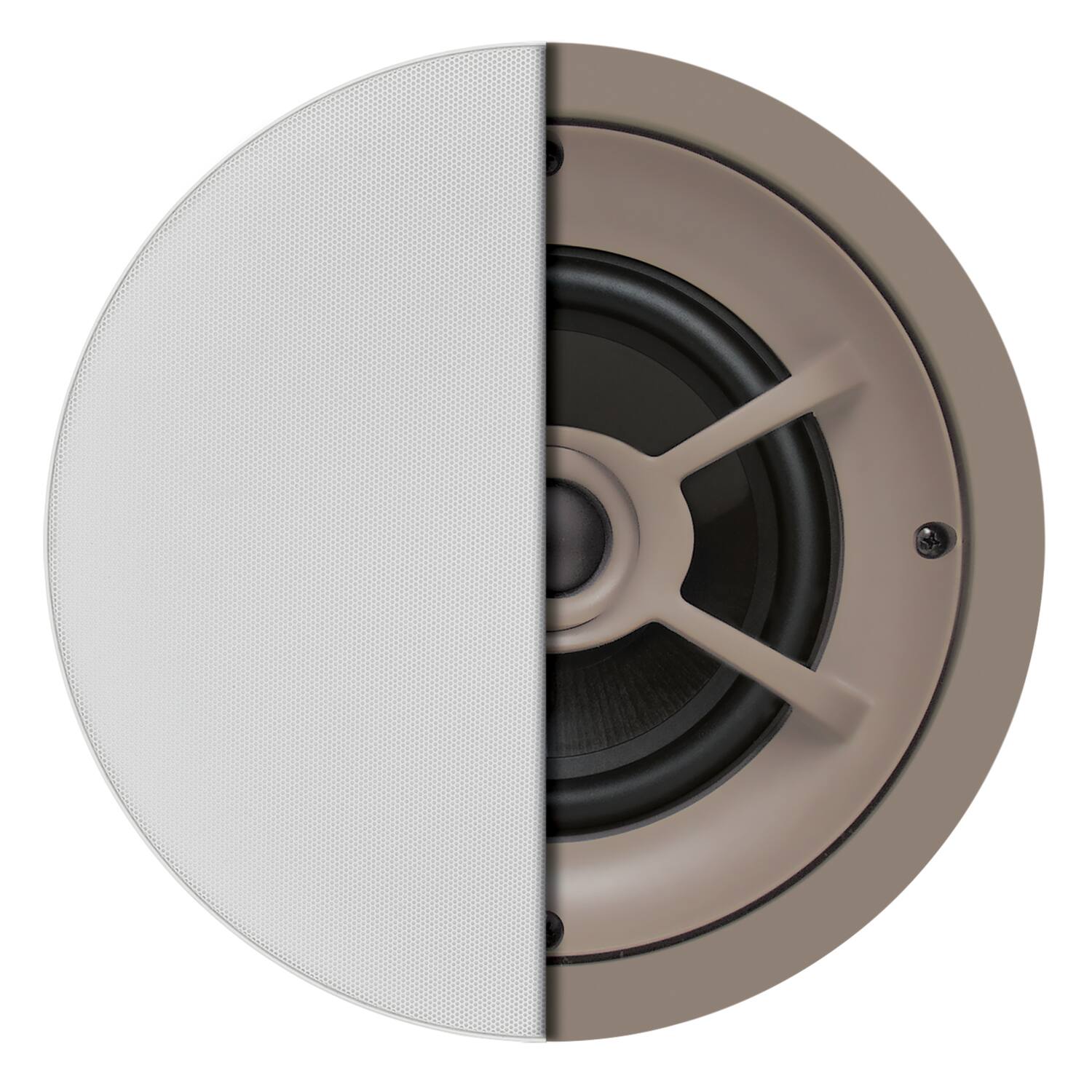 Angle. Proficient Audio - Proficient Audio Pas11626 / C626 Protege C626 100-watt 6-1/2-in. 2-way Graphite In-ceiling Speaker Set - white.