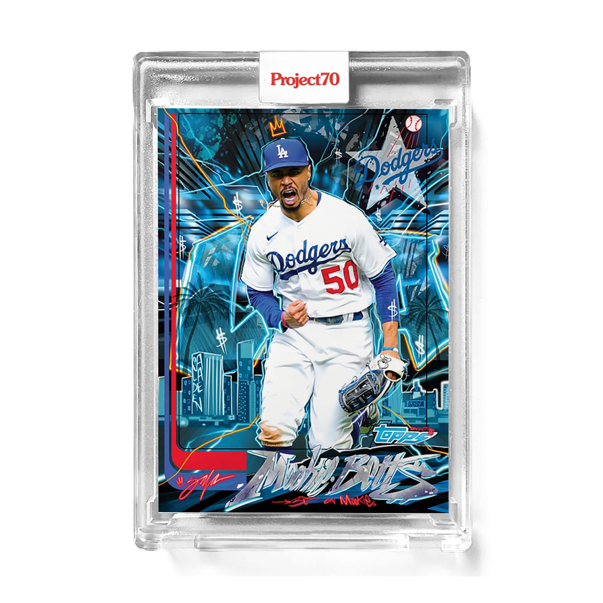MLB Topps Project70 Card 282 | 1982 Mookie Betts by King Saladeen - Blue