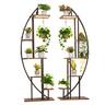 VEVOR - Plant Stand Indoor with Grow Lights, 63 in Tall 6-Tiered Lighted Plant Shelf, 2 Pack Metal Corner Plants Holder - Brown + Black