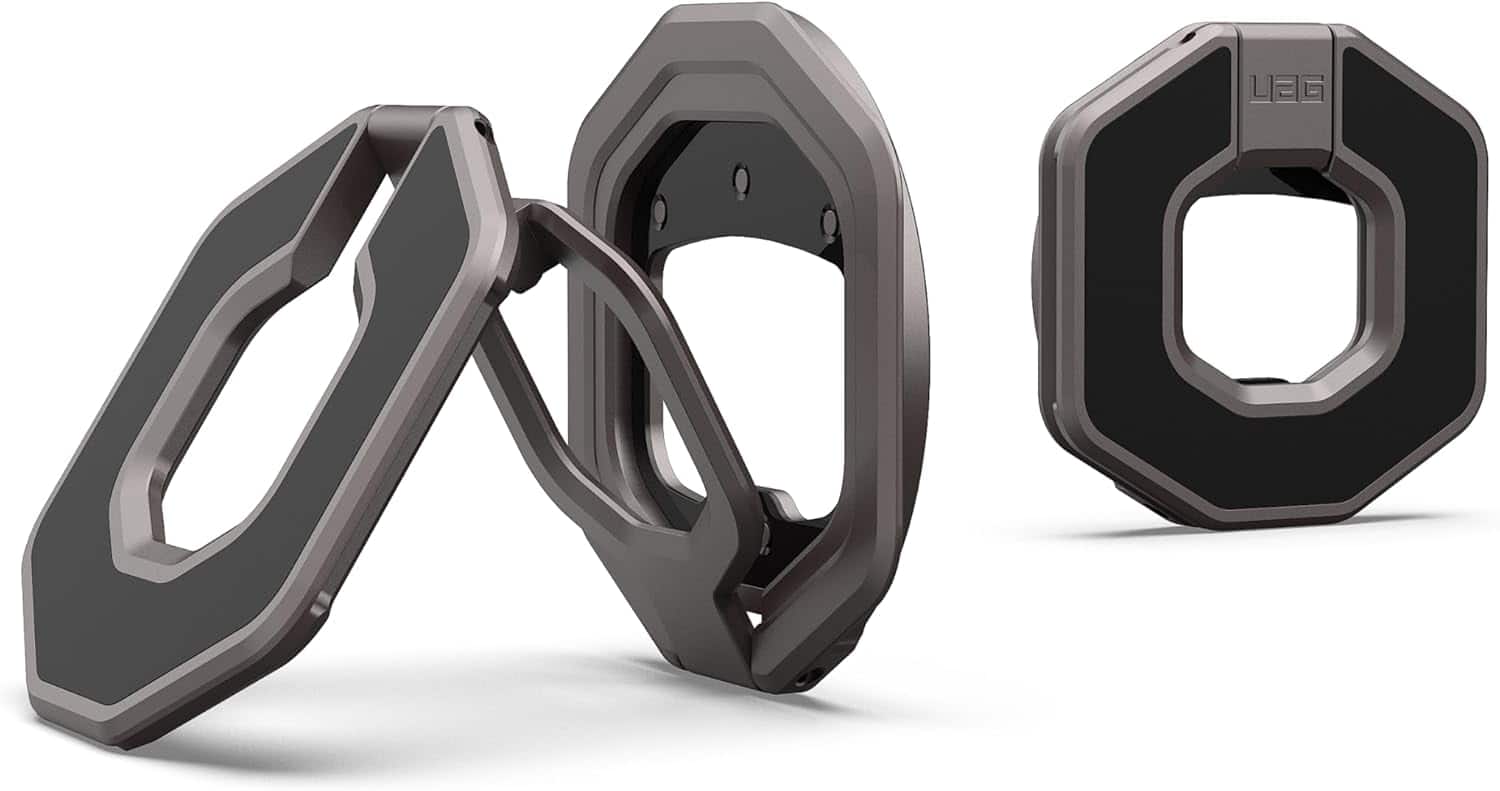 UAG - Magnetic Ring Stand Monarch Mag2 w/Built-in Bottle Opener - Ultra-Strong Double Magnet MagSafe Compatible - Gunmetal