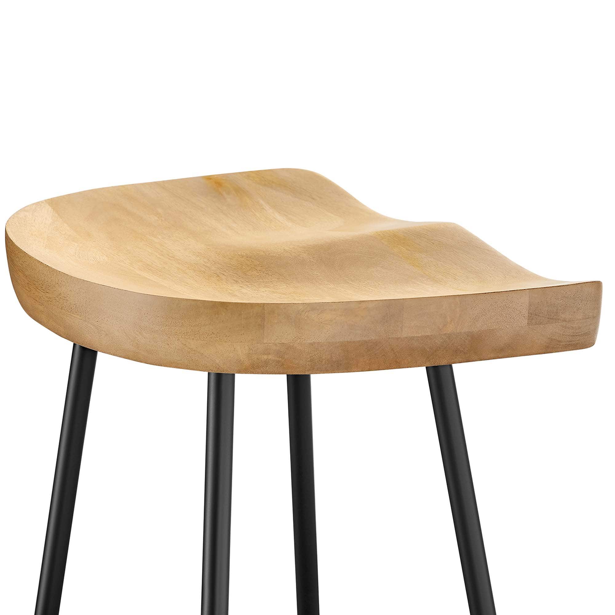 Alt View 4. Modway - Concord Backless Wood Bar Stools Set of 2 - Brown.