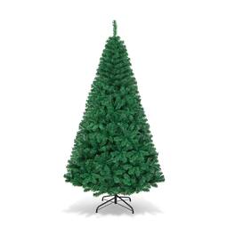 Ecooso - 7ft Artificial Christmas Tree PVC with Reinforced Metal Stand for Hassle-Free Decorating - Green