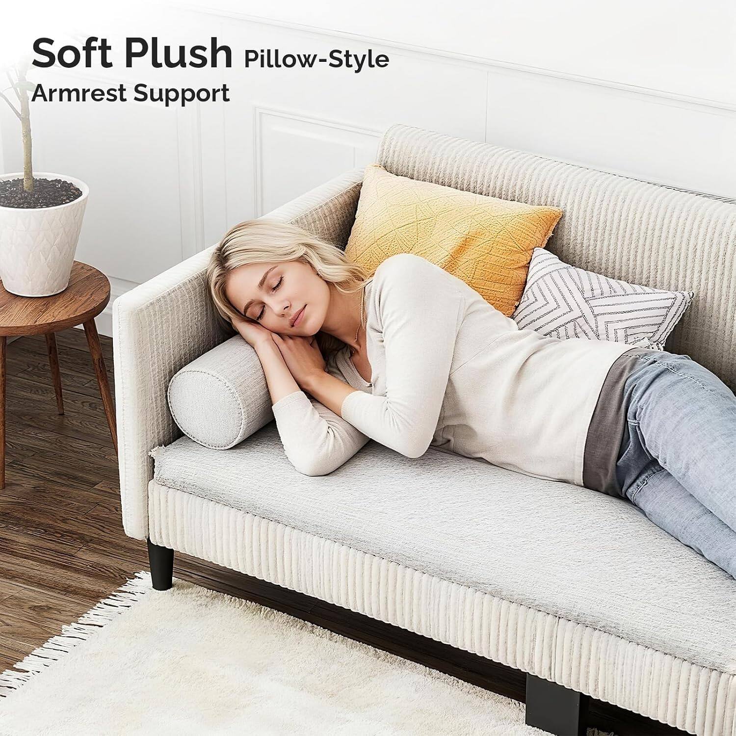 Soft Plush Pillow-Style Armrest Support
