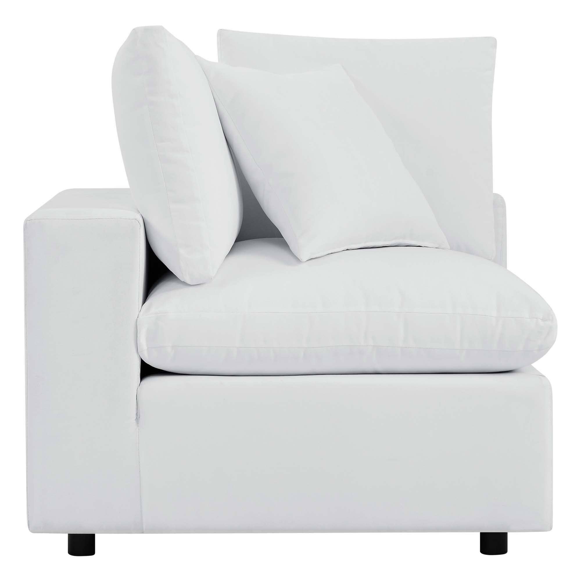 Alt View 1. Modway - Commix Sunbrella® Outdoor Patio Corner Chair by Modway - White.