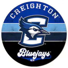 Jardine - Creighton Bluejays 20'' x 20'' Retro Logo Circle Sign - Blue