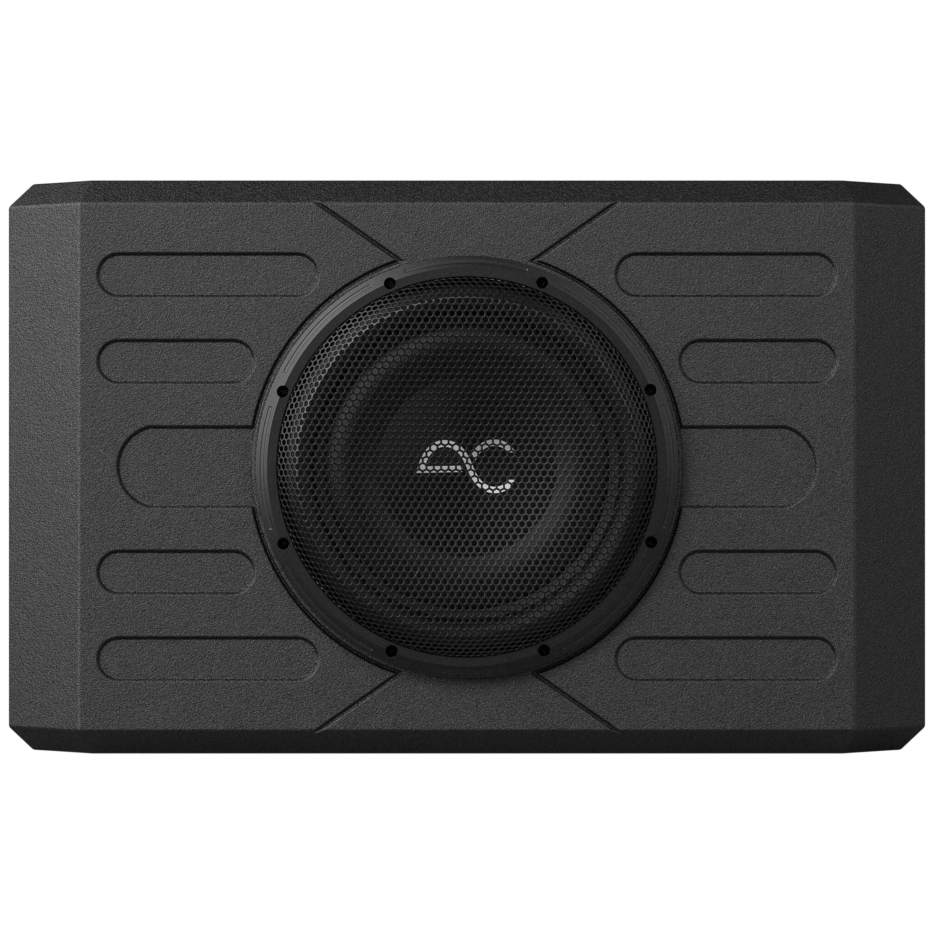 Front. AudioControl - 12” Single-Voice-Coil 2-Ohm Loaded Subwoofer Enclosure - Black.